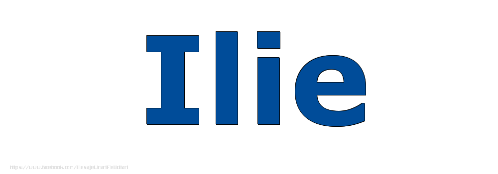 Felicitari cu numele tau - Poza cu numele Ilie - Albastru