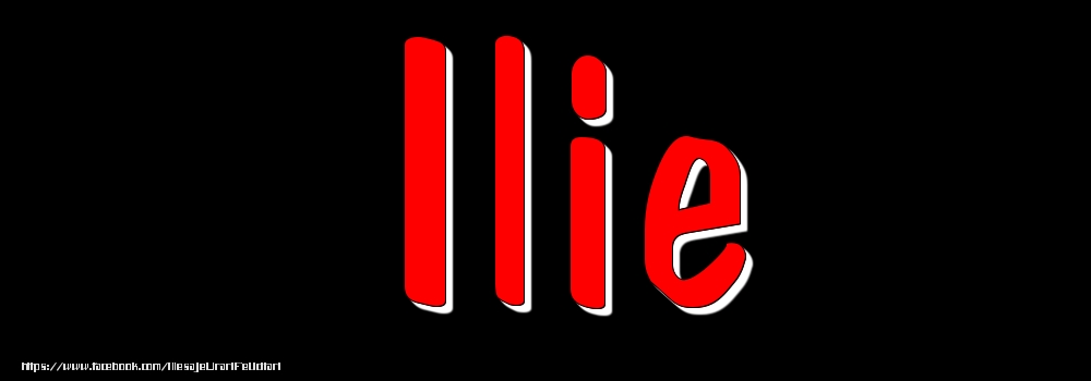 Felicitari cu numele tau - Imagine cu numele Ilie - Rosu pe fundal Negru
