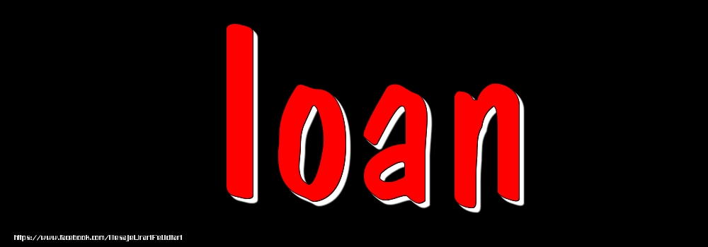 Felicitari cu numele tau - Imagine cu numele Ioan - Rosu pe fundal Negru