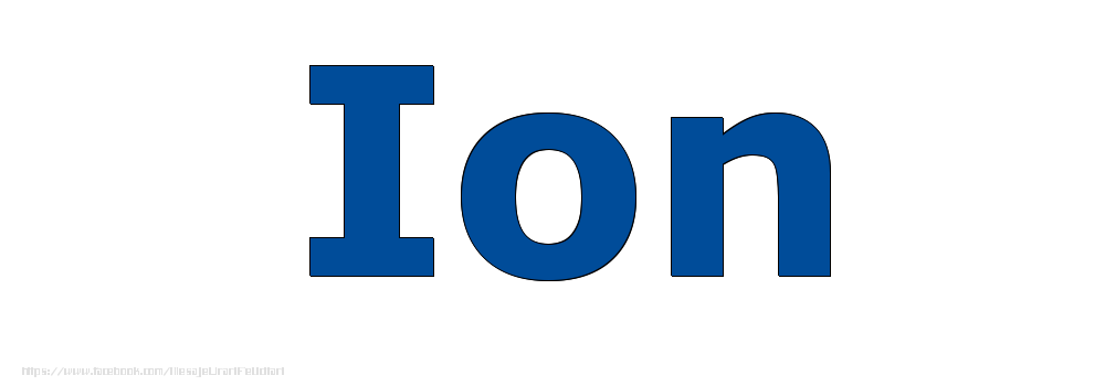 Felicitari cu numele tau - Poza cu numele Ion - Albastru