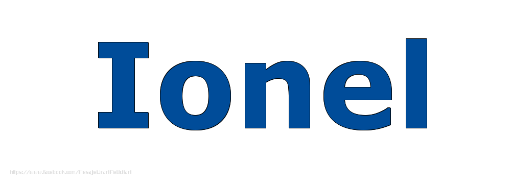 Felicitari cu numele tau - Poza cu numele Ionel - Albastru