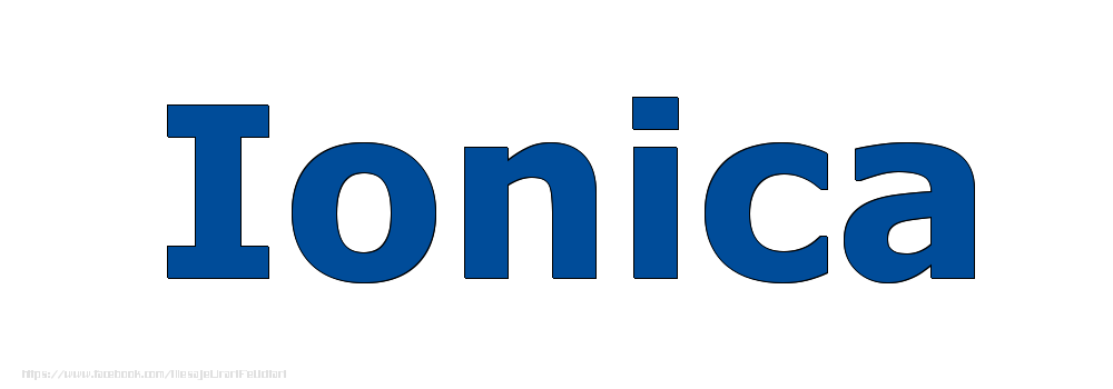 Felicitari cu numele tau - Poza cu numele Ionica - Albastru