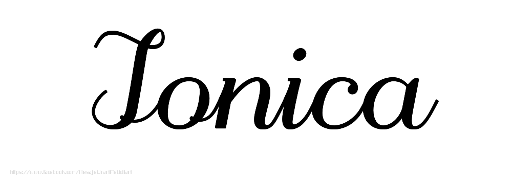Felicitari cu numele tau - Imagine cu numele Ionica - Scris de mână