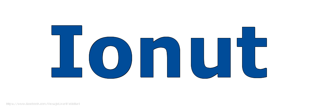 Felicitari cu numele tau - Poza cu numele Ionut - Albastru