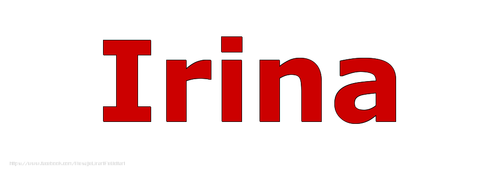 Felicitari cu numele tau - Poza cu numele Irina - Rosu