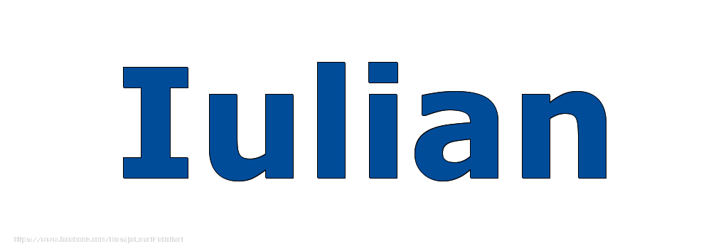 Felicitari cu numele tau - Poza cu numele Iulian - Albastru
