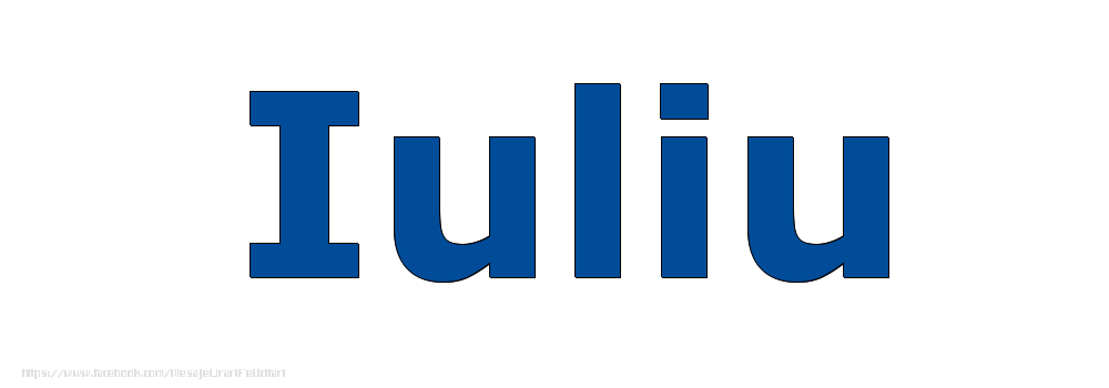 Felicitari cu numele tau - Poza cu numele Iuliu - Albastru
