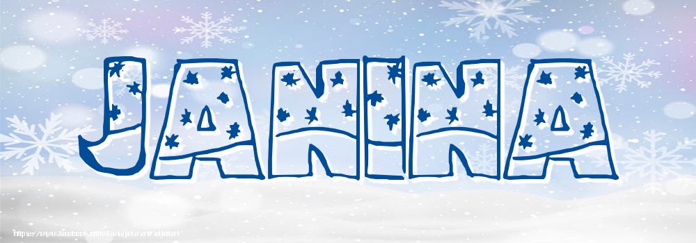 Felicitari cu numele tau - Imagine cu numele Janina - Iarna