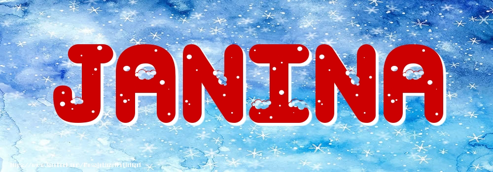 Felicitari cu numele tau - Poza cu numele Janina - Iarna