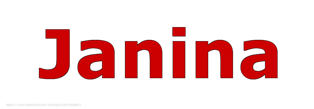 Felicitari cu numele tau - Poza cu numele Janina - Rosu