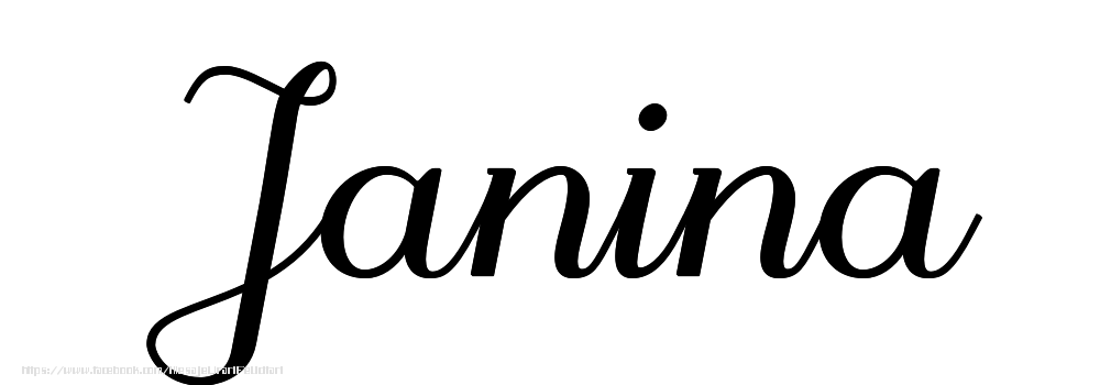 Felicitari cu numele tau - Imagine cu numele Janina - Scris de mână