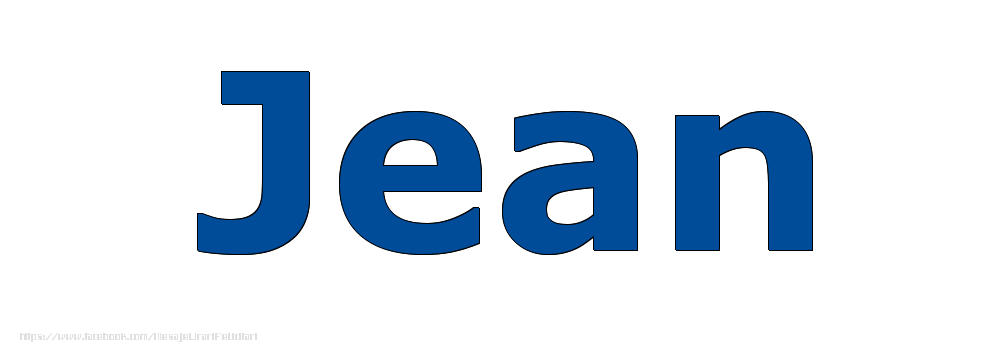 Felicitari cu numele tau - Poza cu numele Jean - Albastru