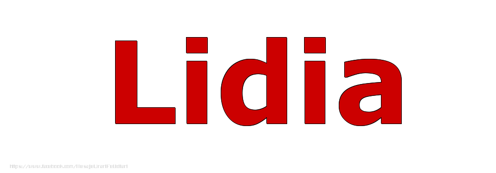 Felicitari cu numele tau - Poza cu numele Lidia - Rosu