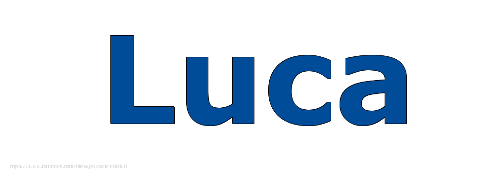 Felicitari cu numele tau - Poza cu numele Luca - Albastru