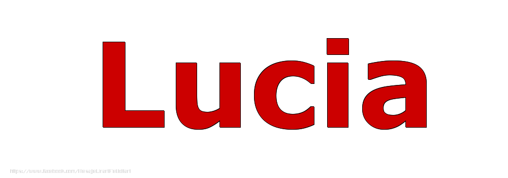 Felicitari cu numele tau - Poza cu numele Lucia - Rosu