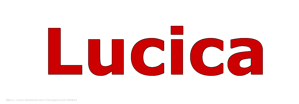 Felicitari cu numele tau - Poza cu numele Lucica - Rosu