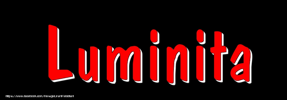Felicitari cu numele tau - Imagine cu numele Luminita - Rosu pe fundal Negru