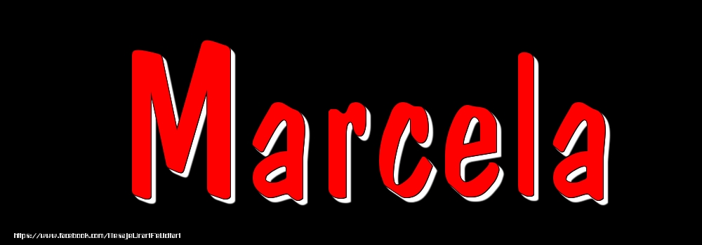 Felicitari cu numele tau - Imagine cu numele Marcela - Rosu pe fundal Negru