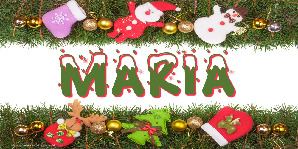 Felicitari cu numele tau - Poza cu numele Maria de Craciun