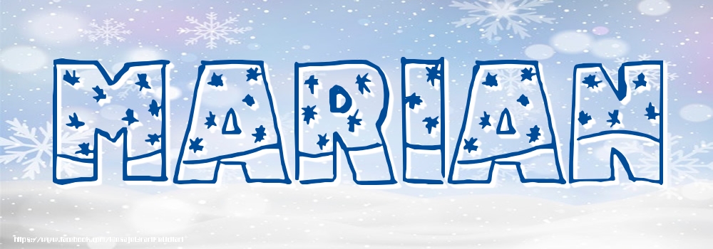 Felicitari cu numele tau - Imagine cu numele Marian - Iarna