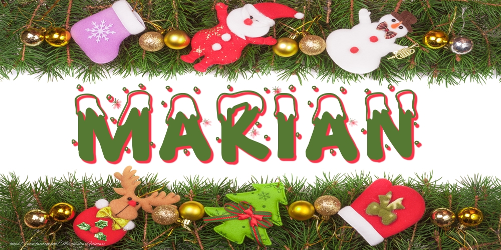 Felicitari cu numele tau - Poza cu numele Marian de Craciun