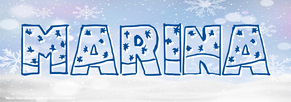 Felicitari cu numele tau - Imagine cu numele Marina - Iarna
