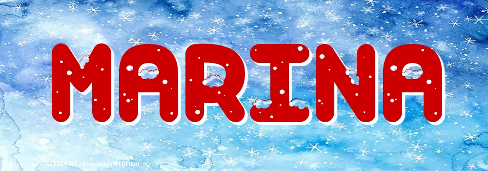 Felicitari cu numele tau - Poza cu numele Marina - Iarna
