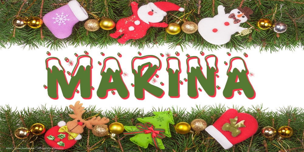Felicitari cu numele tau - Poza cu numele Marina de Craciun