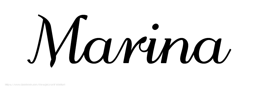 Felicitari cu numele tau - Imagine cu numele Marina - Scris de mână