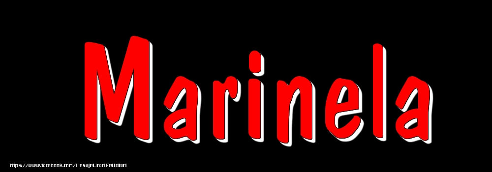 Felicitari cu numele tau - Imagine cu numele Marinela - Rosu pe fundal Negru