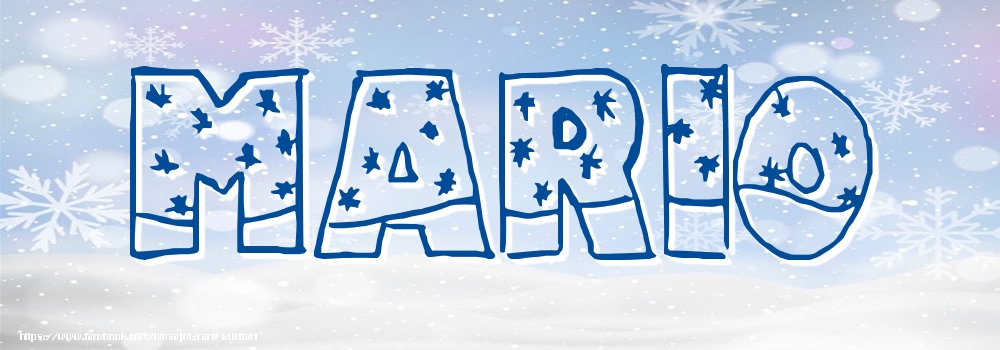 Felicitari cu numele tau - Imagine cu numele Mario - Iarna