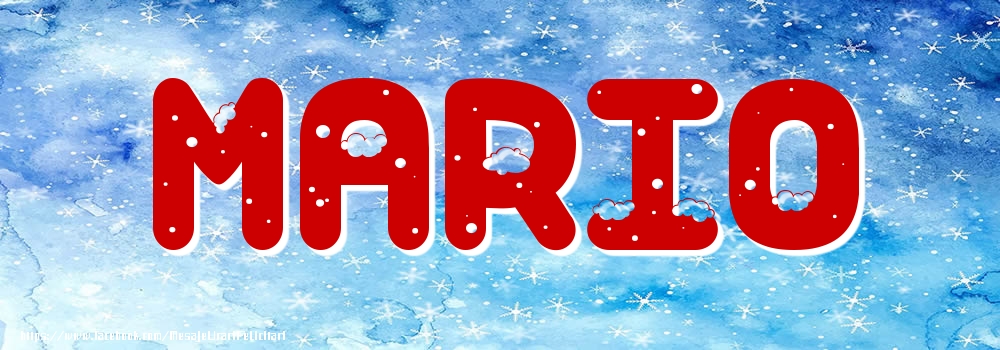 Felicitari cu numele tau - Poza cu numele Mario - Iarna