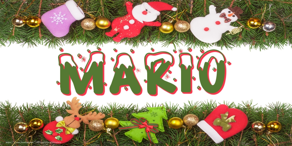 Felicitari cu numele tau - Poza cu numele Mario de Craciun