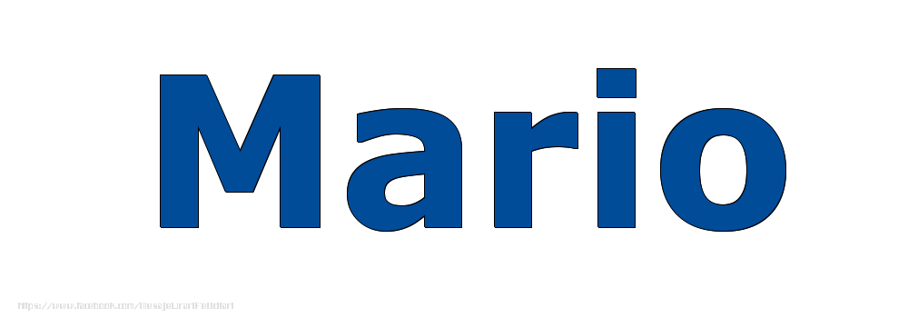 Felicitari cu numele tau - Poza cu numele Mario - Albastru