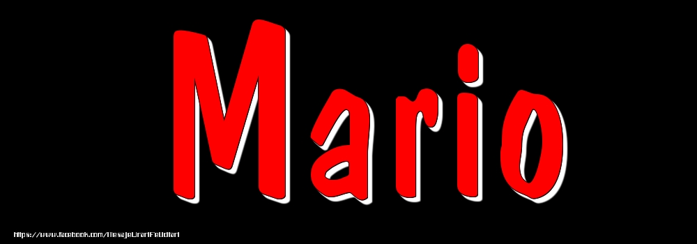 Felicitari cu numele tau - Imagine cu numele Mario - Rosu pe fundal Negru