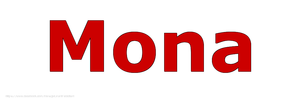 Felicitari cu numele tau - Poza cu numele Mona - Rosu