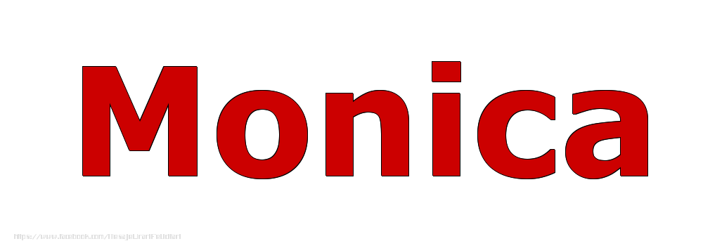 Felicitari cu numele tau - Poza cu numele Monica - Rosu