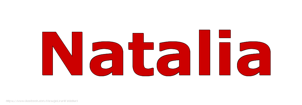Felicitari cu numele tau - Poza cu numele Natalia - Rosu