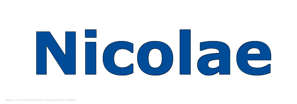 Felicitari cu numele tau - Poza cu numele Nicolae - Albastru