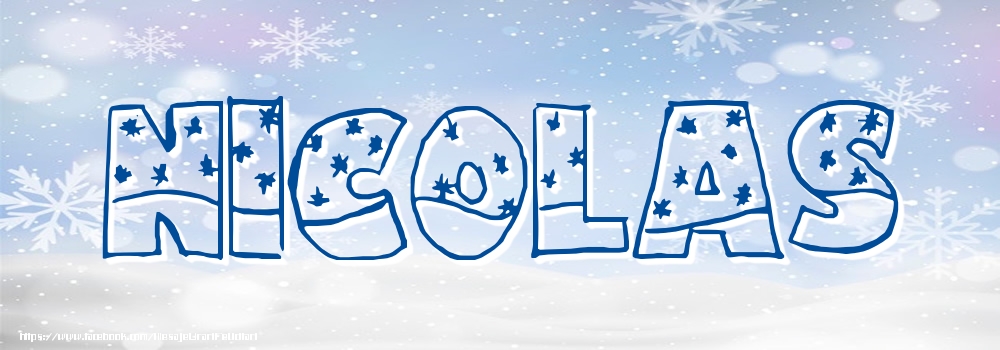 Felicitari cu numele tau - Imagine cu numele Nicolas - Iarna