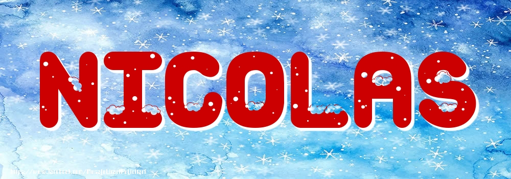 Felicitari cu numele tau - Poza cu numele Nicolas - Iarna