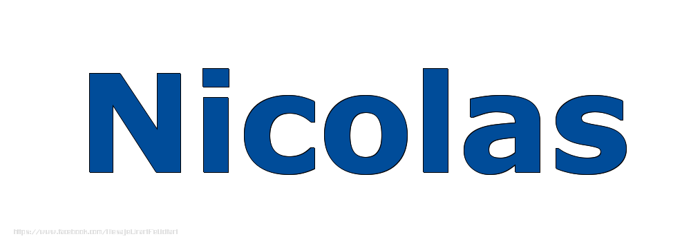 Felicitari cu numele tau - Poza cu numele Nicolas - Albastru
