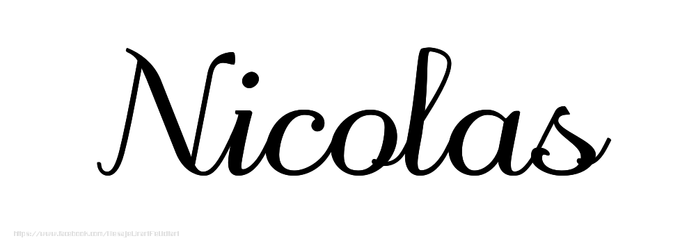 Felicitari cu numele tau - Imagine cu numele Nicolas - Scris de mână