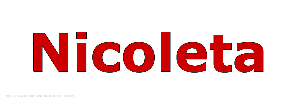 Felicitari cu numele tau - Poza cu numele Nicoleta - Rosu