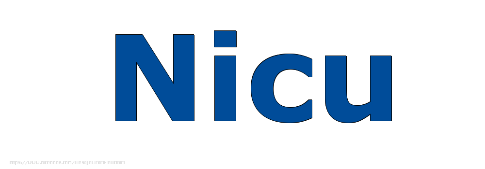 Felicitari cu numele tau - Poza cu numele Nicu - Albastru