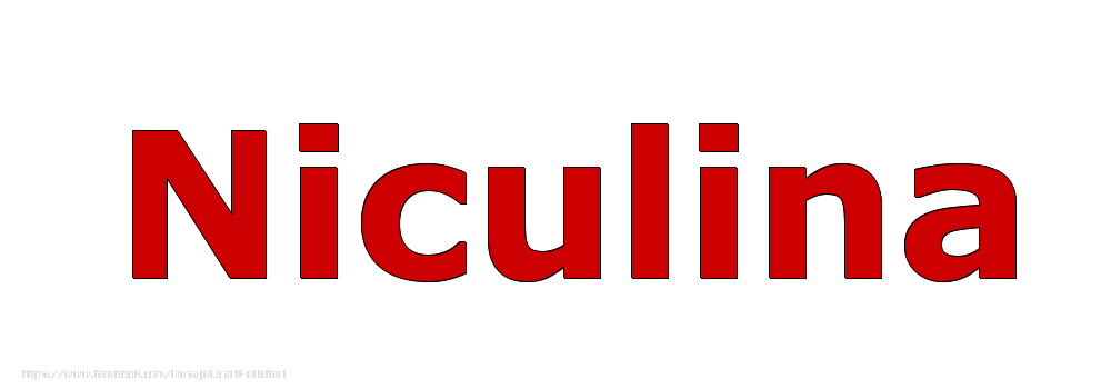 Felicitari cu numele tau - Poza cu numele Niculina - Rosu