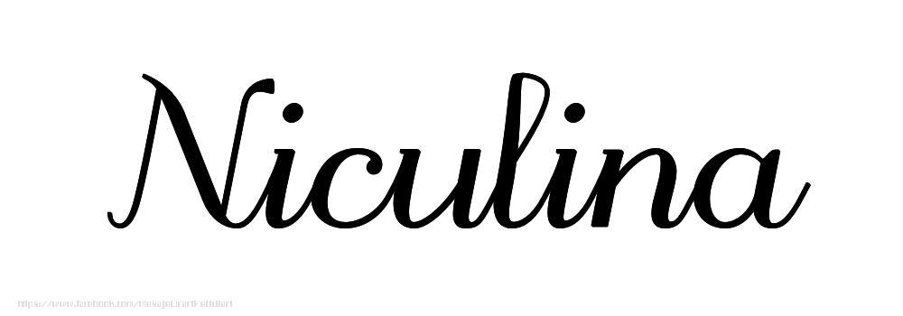 Felicitari cu numele tau - Imagine cu numele Niculina - Scris de mână