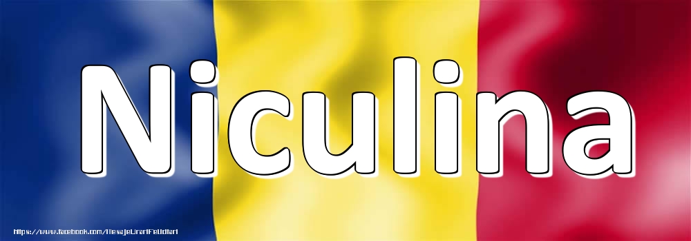 Felicitari cu numele tau - Numele Niculina pe steagul României