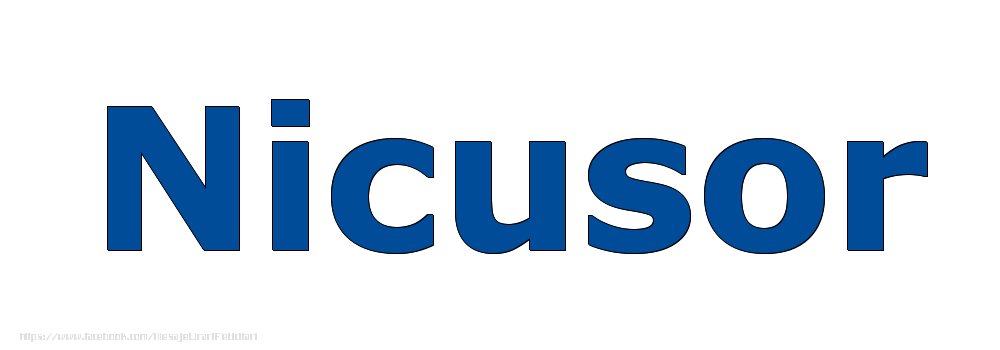 Felicitari cu numele tau - Poza cu numele Nicusor - Albastru