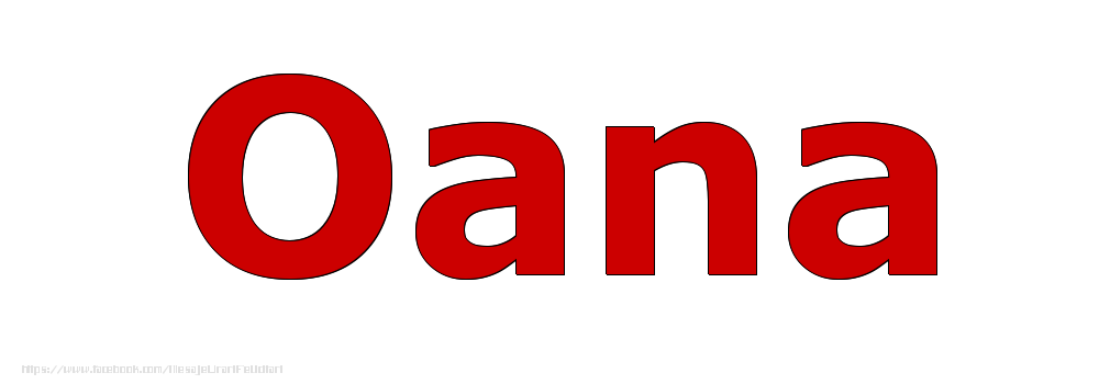 Felicitari cu numele tau - Poza cu numele Oana - Rosu